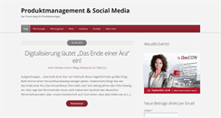Desktop Screenshot of produktmanager-blog.de